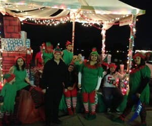 Criminal Justice students float down Candy Cane Lane