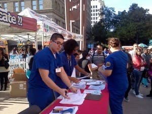 SJVC Student Volunteering at Walgreens Flu Shot Clinic
